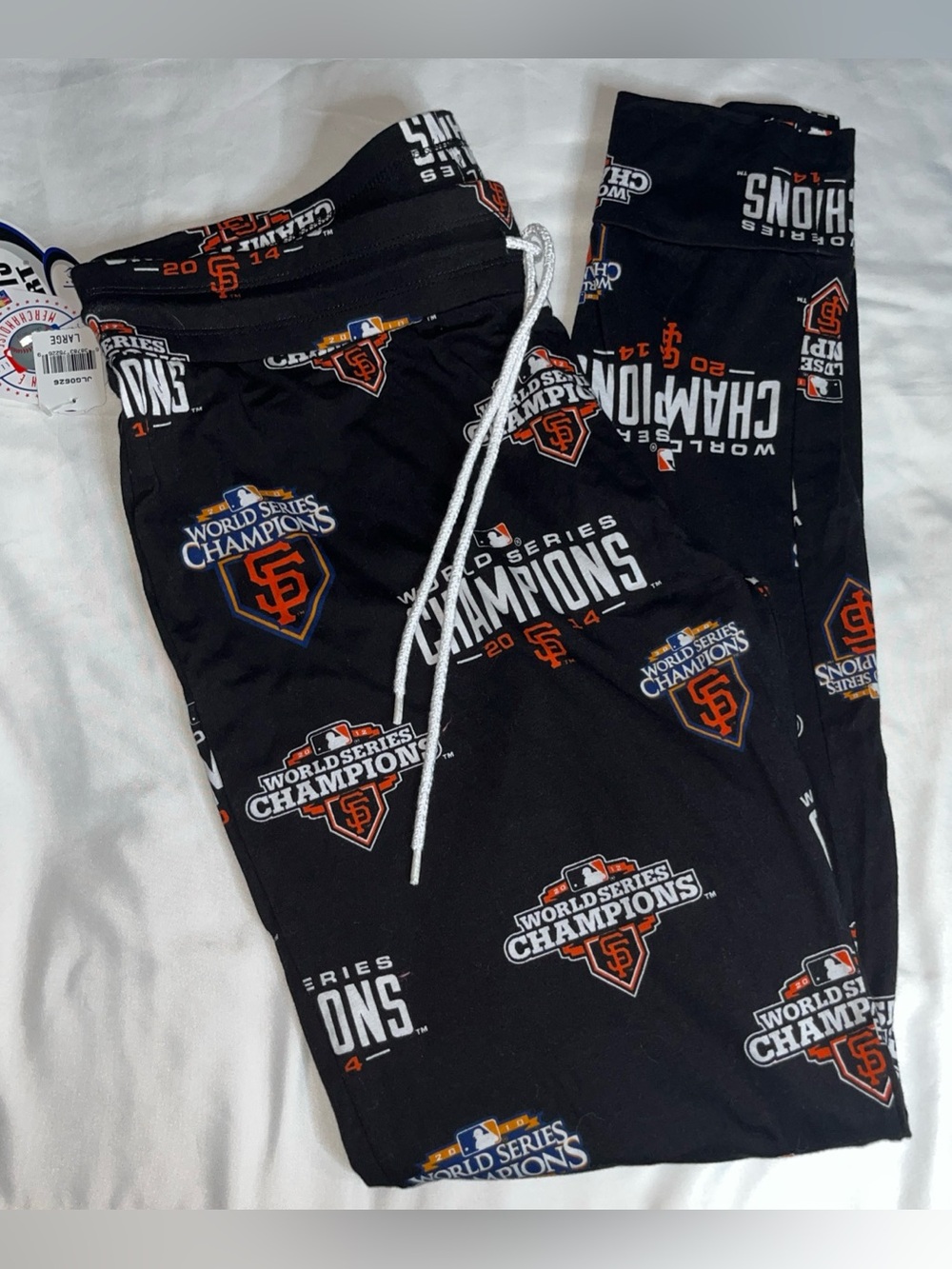 MLB San Francisco Giants Sleepwear Womens Large Black Lounge Pants Joggers NWT